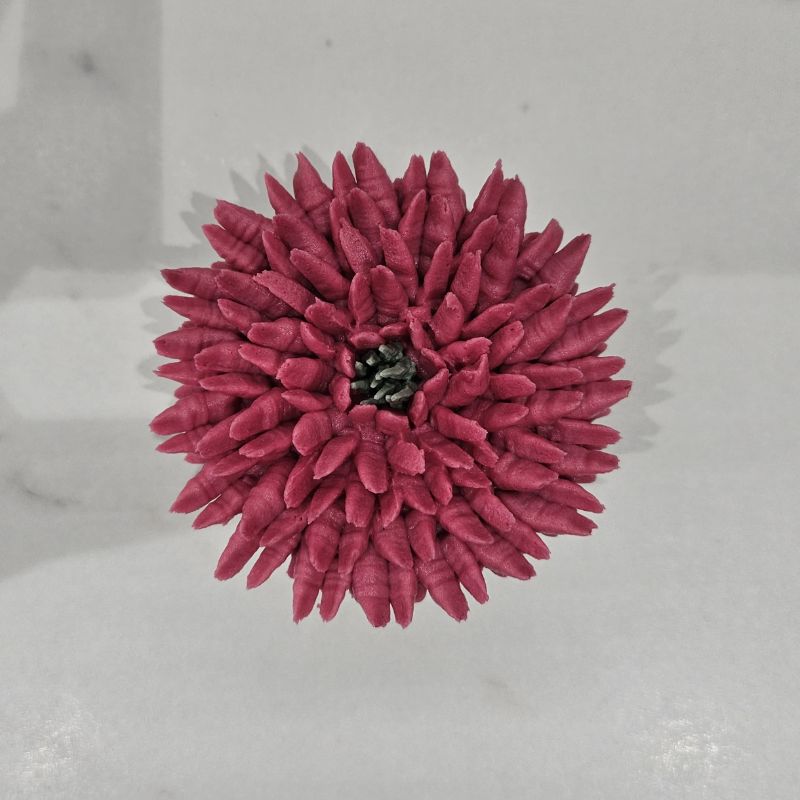 Textured chrysanthemum buttercream flower cupcake tutorial